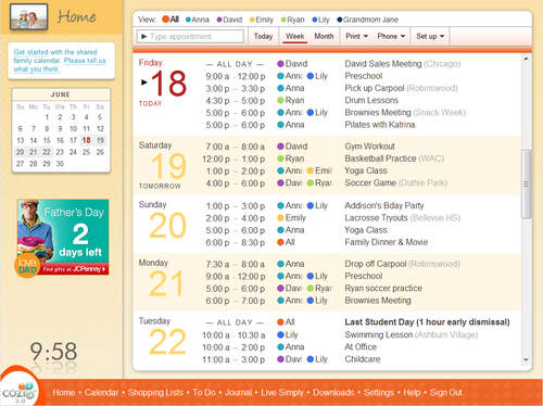 Calendar with Toolbar