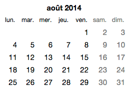 Calendar (French)